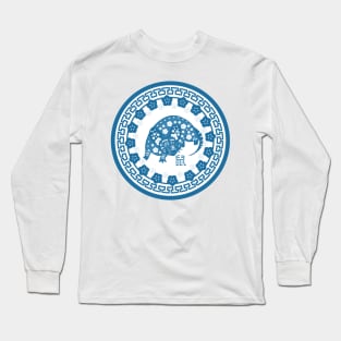 China Porcelain Rat (Porcelain Blue) Long Sleeve T-Shirt